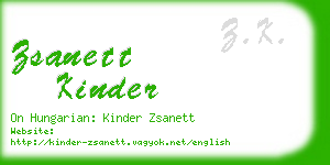 zsanett kinder business card